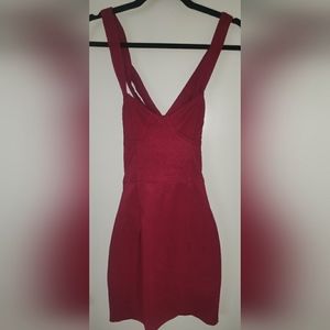Red bodycon dress